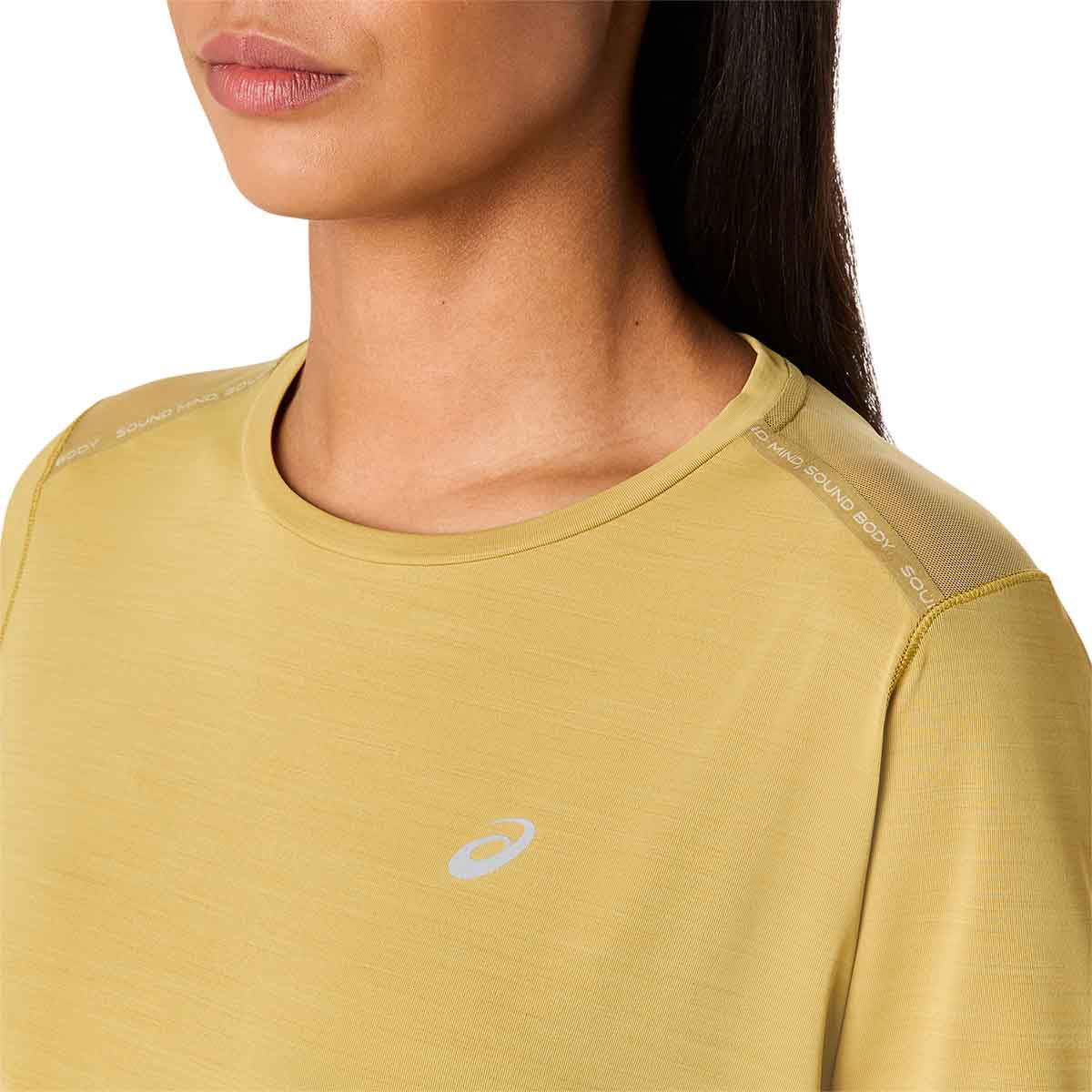 Asics Road Ss Top Woman Lemongrass חולצת ריצה לנשים