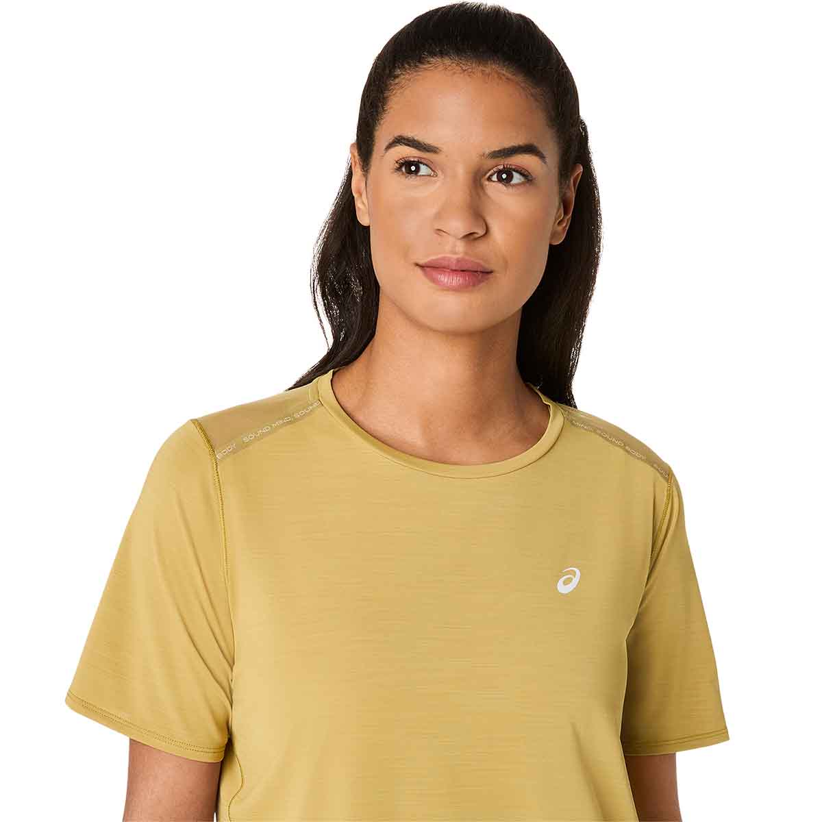 Asics Road Ss Top Woman Lemongrass חולצת ריצה לנשים
