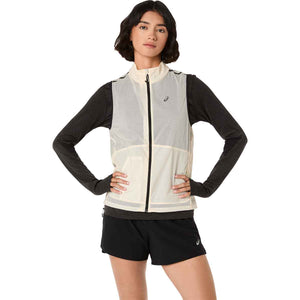 Asics Metarun Packable Gilet Women Cream ג'קט ריצה לנשים