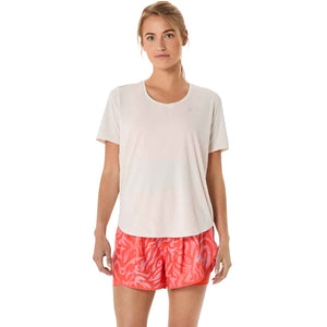 Asics Road V-Neck Ss Top Women Birch חולצת ריצה לנשים אסיקס