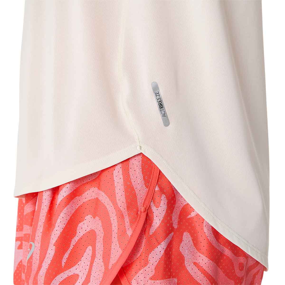 Asics Road V-Neck Ss Top Women Birch חולצת ריצה לנשים אסיקס