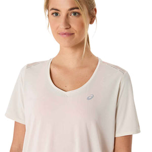 Asics Road V-Neck Ss Top Women Birch חולצת ריצה לנשים אסיקס