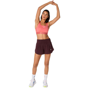 Asics Road Compression Bra Woman Dark Pink Clay חזיית ריצה לנשים