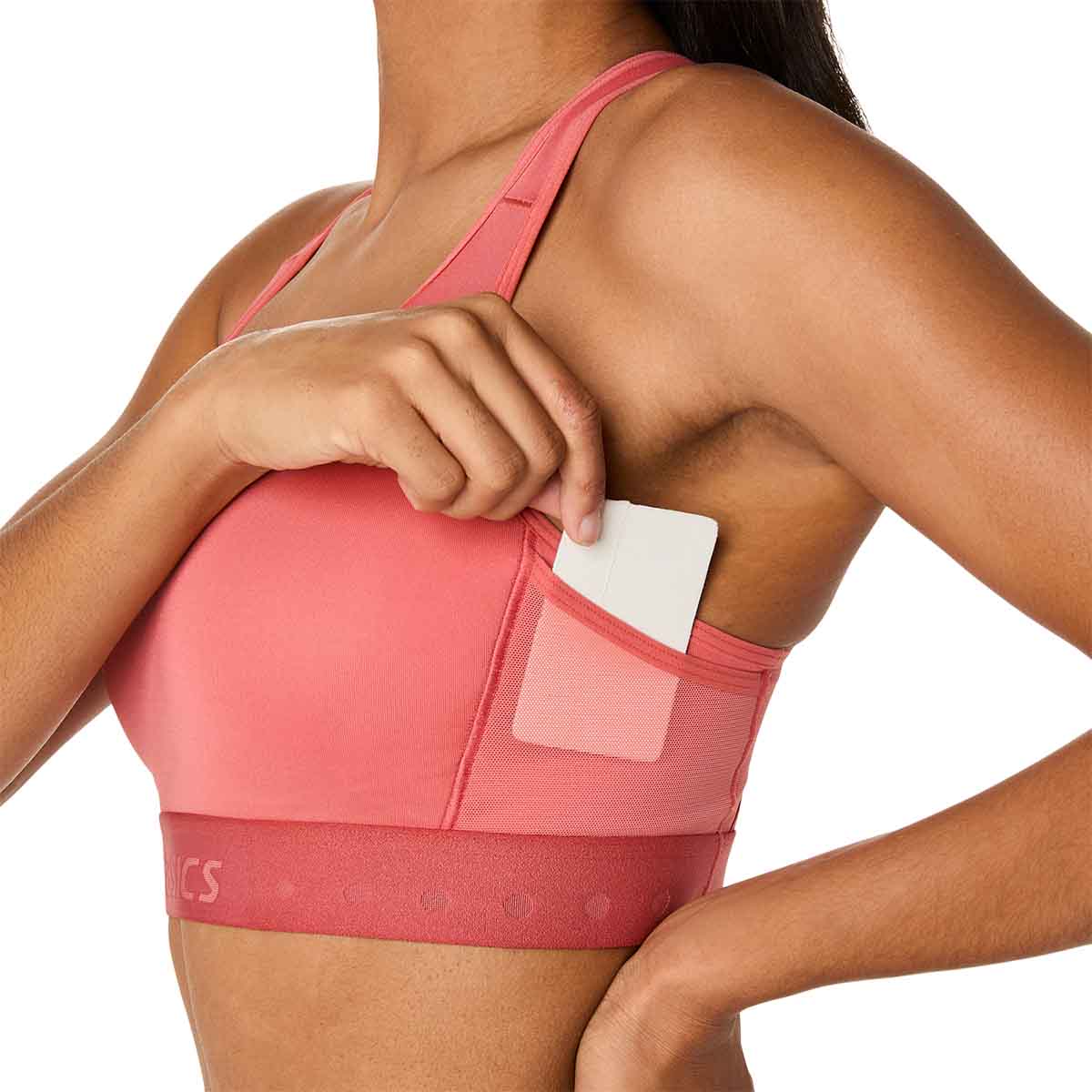 Asics Road Compression Bra Woman Dark Pink Clay חזיית ריצה לנשים