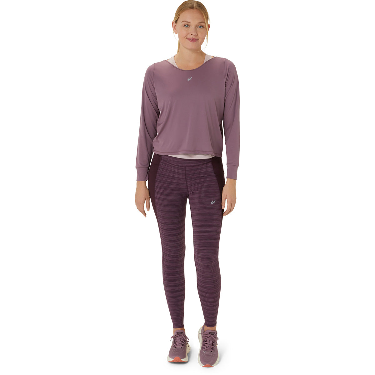 2012D066-500 Asics Nagino Run Tight Deep Mars Heather טייץ ריצה אסיקס לנשים