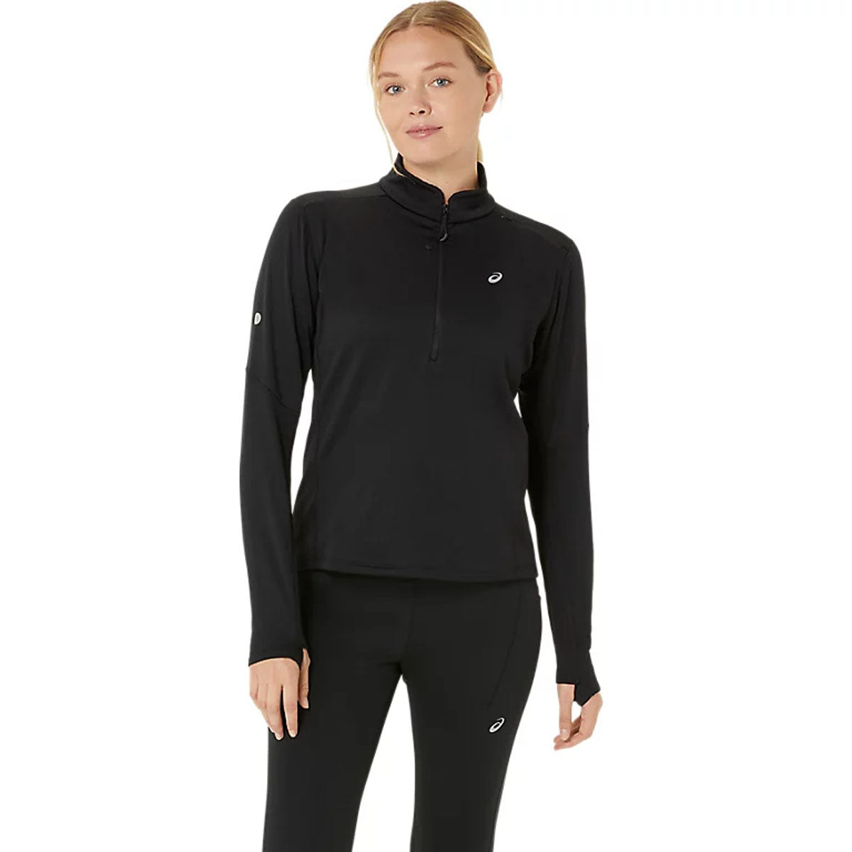 Asics Road Winter 1/2 Zip Mid Layer Performance Black חולצת אסיקס לנשים