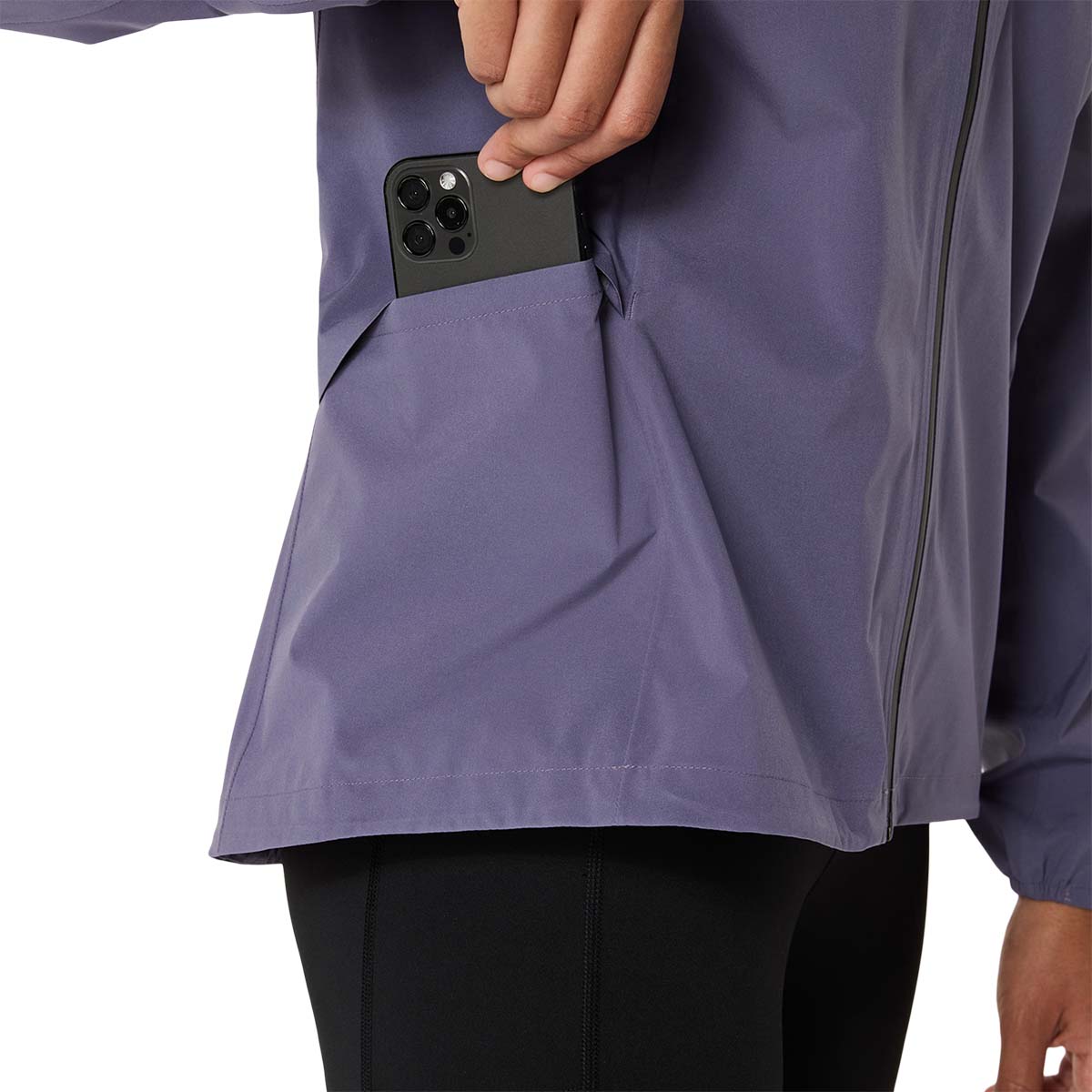 Asics Metarun Waterproof Jacket Women Greyish Purple מעיל ריצה לנשים
