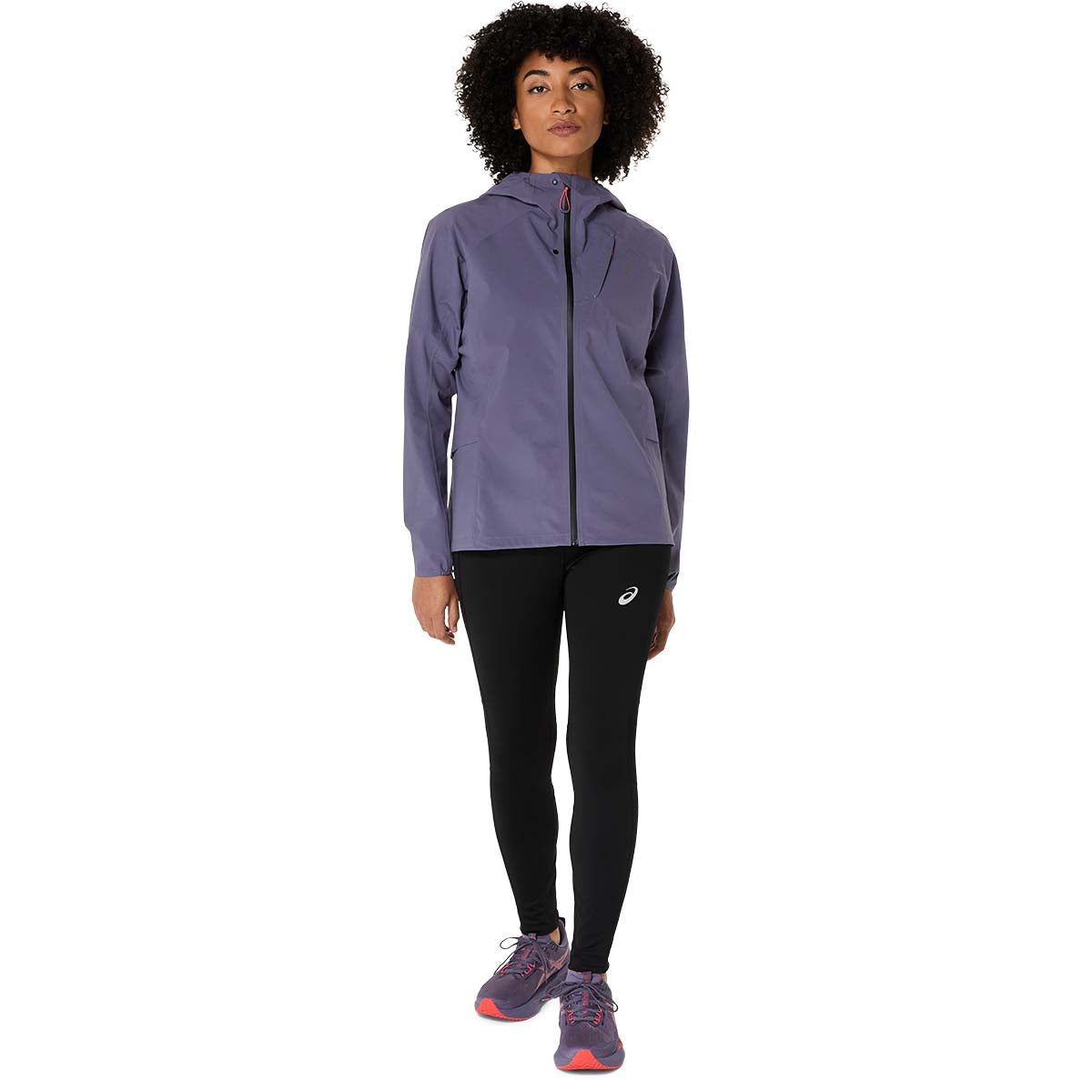 Asics Metarun Waterproof Jacket Women Greyish Purple מעיל ריצה לנשים