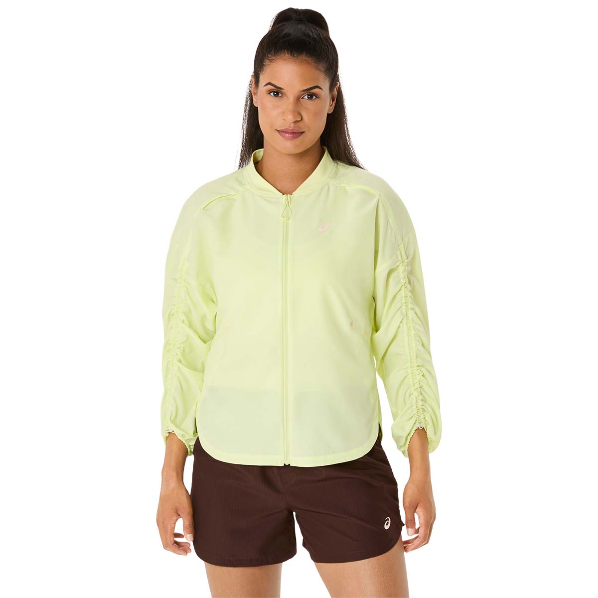 Asics Nagino Run Adjustable Jacket Women Huddle Yellow ג'קט ריצה לנשים