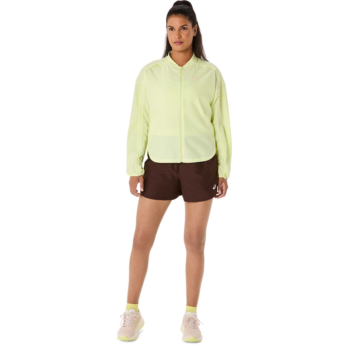 Asics Nagino Run Adjustable Jacket Women Huddle Yellow ג'קט ריצה לנשים