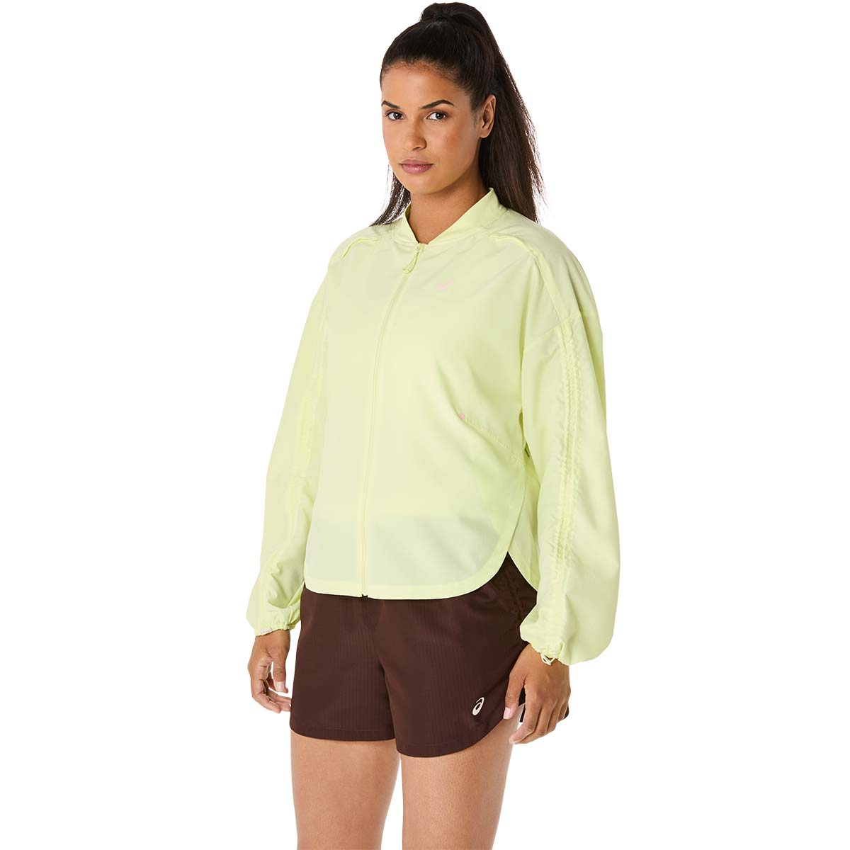 Asics Nagino Run Adjustable Jacket Women Huddle Yellow ג'קט ריצה לנשים