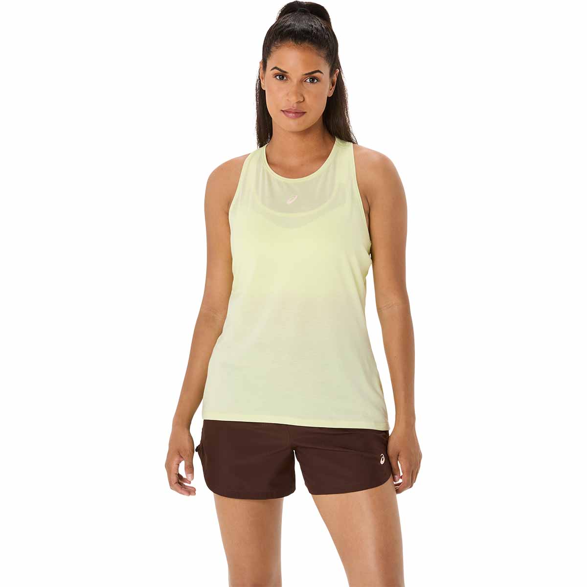 Asics Nagino Run Adjustable Tank Women Huddle Yellow Heather גופיה לנשים אסיקס