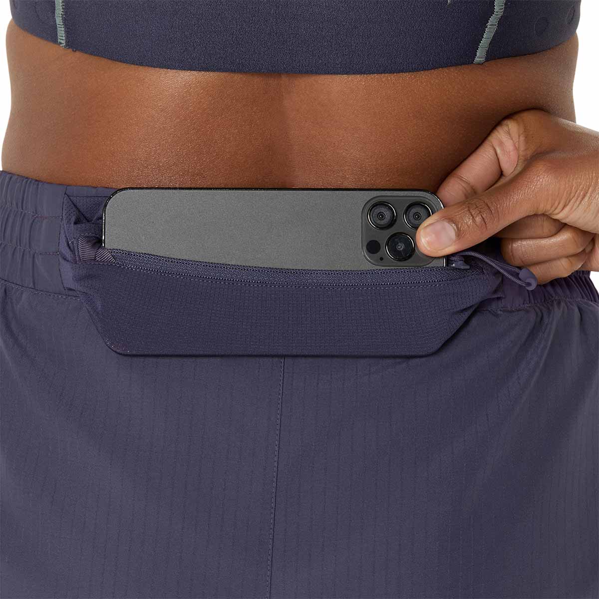 Asics Nagino 4In Run Short Woman Indigo Fog Monument Blue מכנסי ריצה לנשים