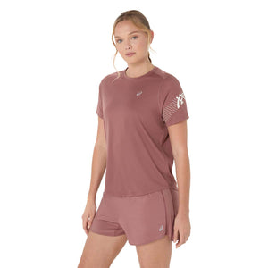 Asics Icon Ss Top Woman Rubble Red חולצת ריצה קצרה אסיקס לנשים