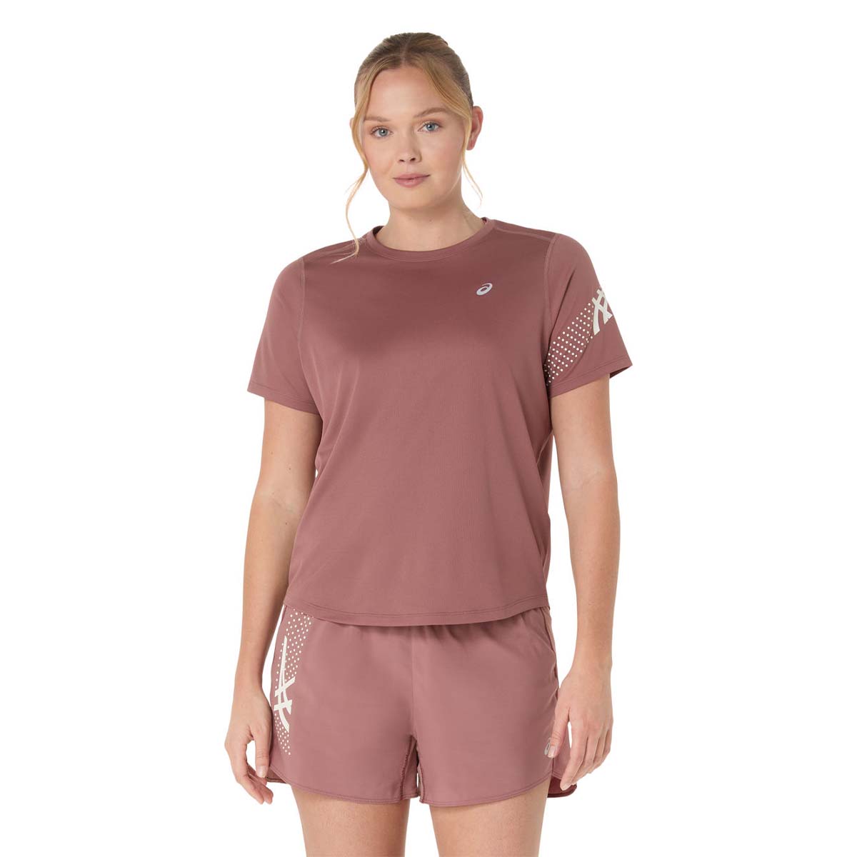 Asics Icon Ss Top Woman Rubble Red חולצת ריצה קצרה אסיקס לנשים