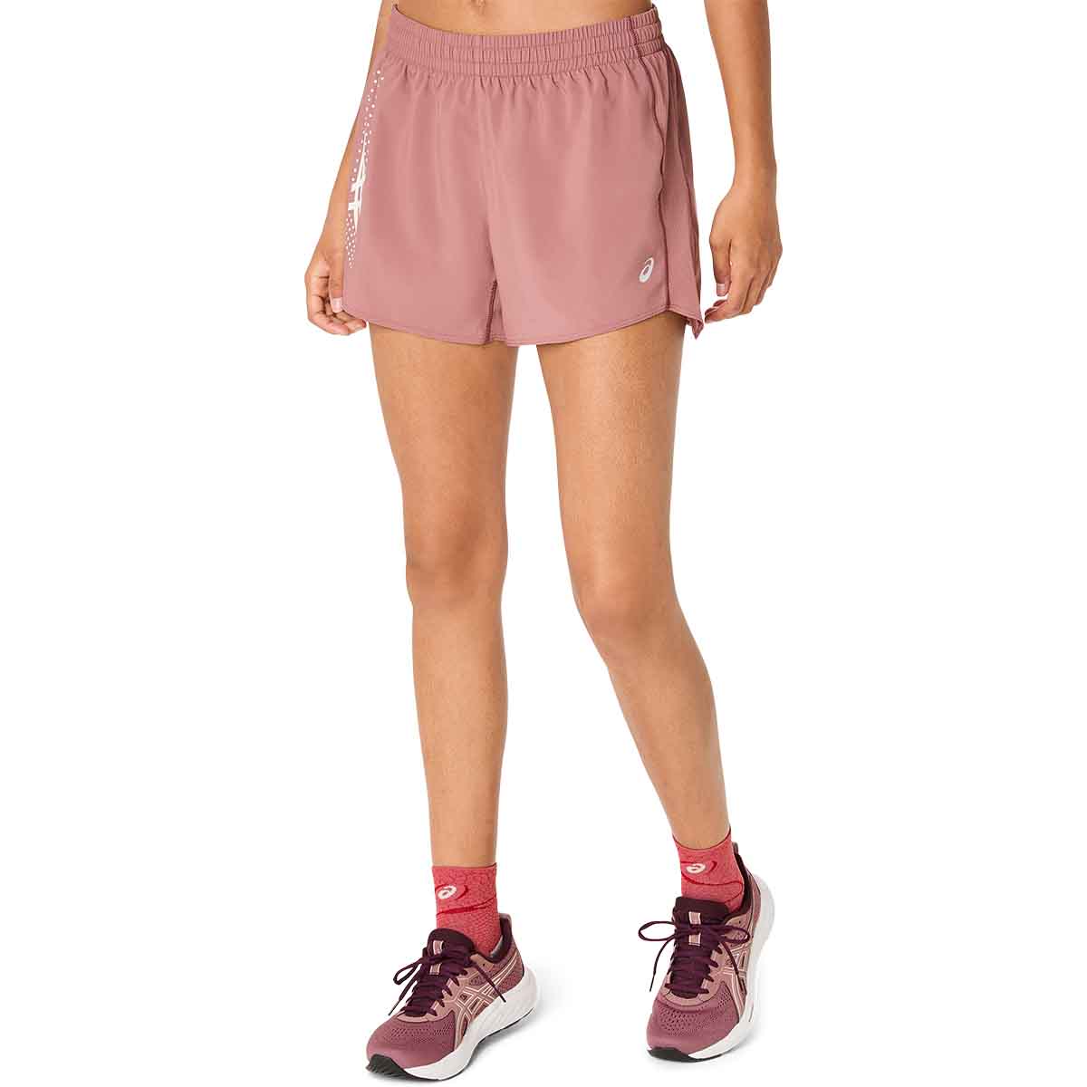 Asics Icon 4In Short Woman Rubble Red מכנסי ריצה לנשים