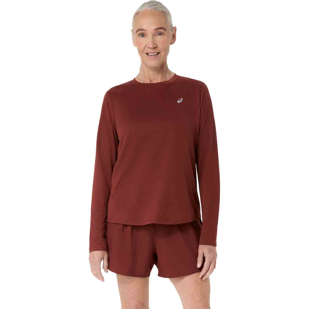 Asics Core LS Top Women Singed Red חולצת ריצה ארוכה לנשים