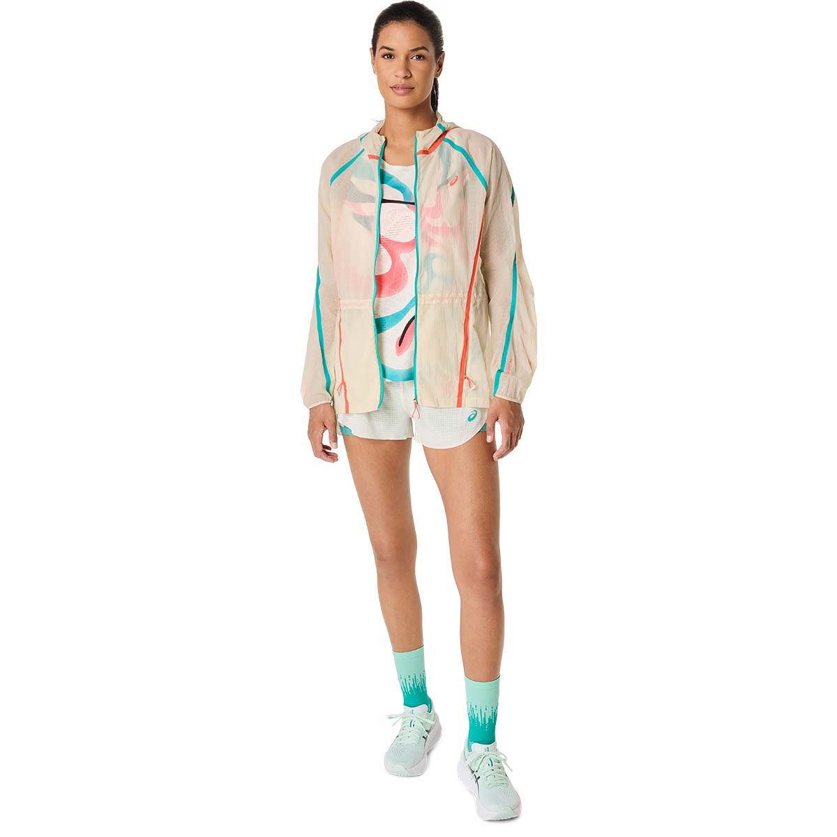 Asics Limited Series Road Packable Jacket Women Birch מעיל ריצה מתקפל לנשים