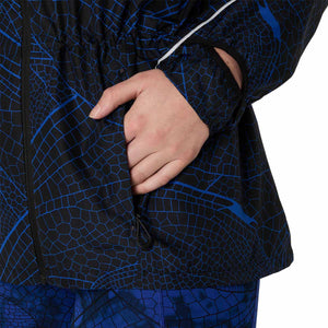 Asics Road Lite-Show Packable Jacket Woman Performance Black Dark Cobalt ג'קט ריצה לנשים