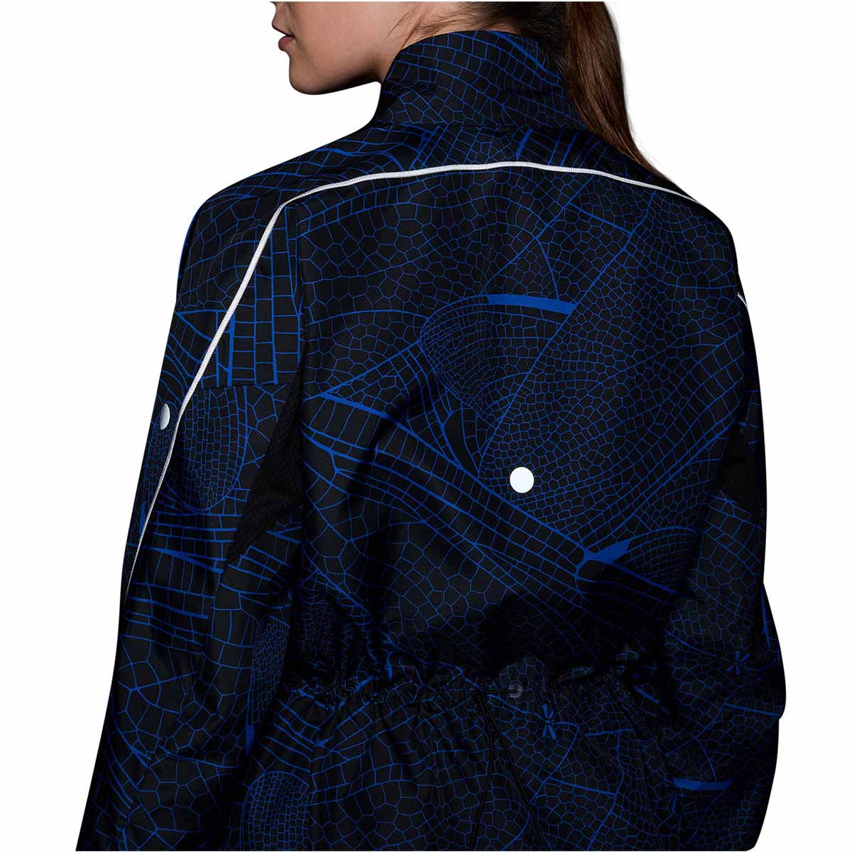 Asics Road Lite-Show Packable Jacket Woman Performance Black Dark Cobalt ג'קט ריצה לנשים