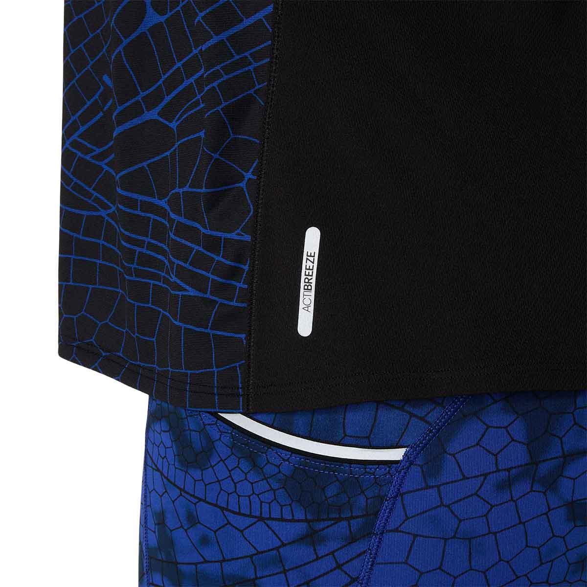 Asics Road Lite Show Ss Top Woman Performance Black Dark Cobalt חולצת ריצה קצרה לנשים