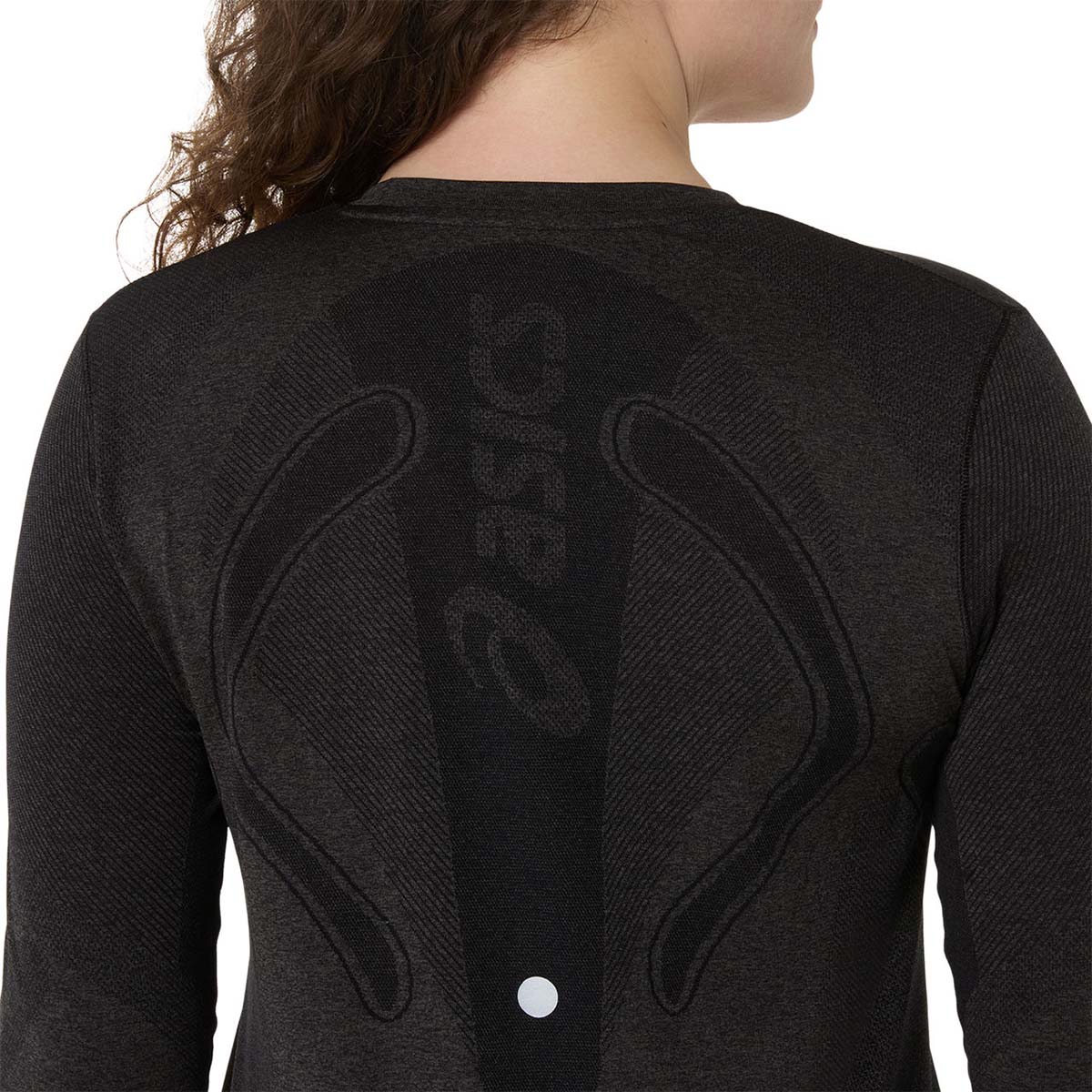 Asics Road Seamless Ls Top Woman Black Carrier Grey חולצת ריצה ארוכה אסיקס לנשים