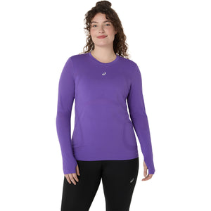 Asics Road Seamless Ls Top Woman Edo Purple חולצת ריצה לנשים