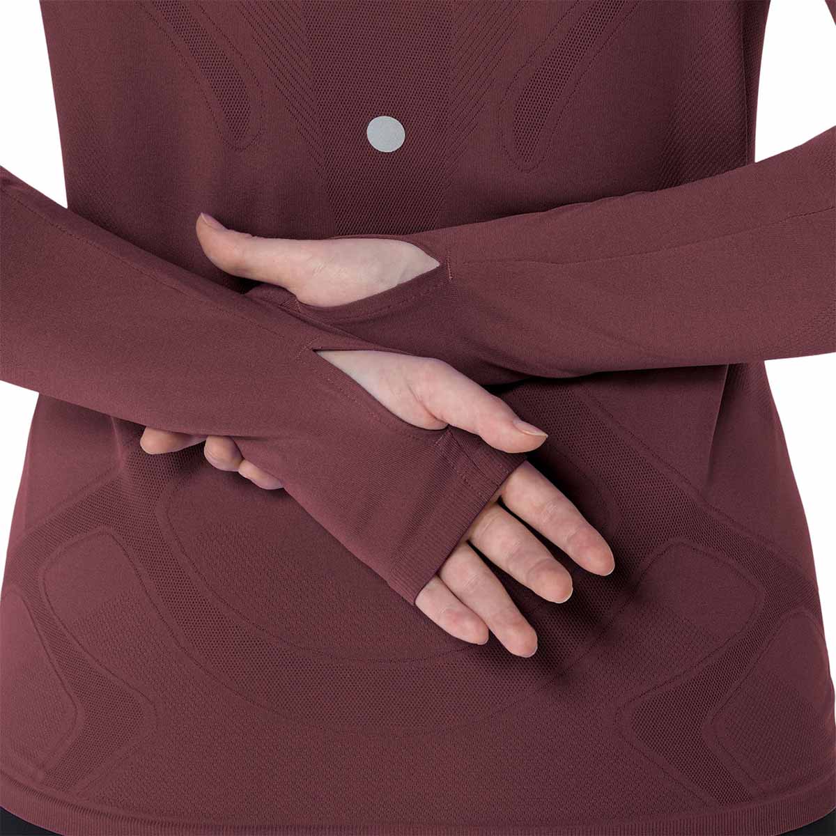 Asics Road Seamless Ls Top Woman Rubble Red חולצת ריצה לנשים