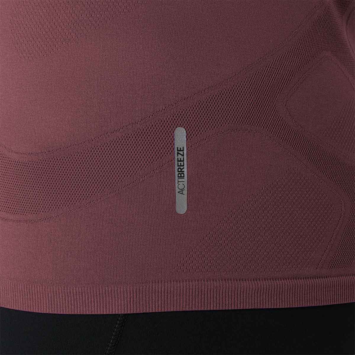Asics Road Seamless Ls Top Woman Rubble Red חולצת ריצה לנשים