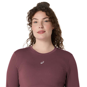 Asics Road Seamless Ls Top Woman Rubble Red חולצת ריצה לנשים