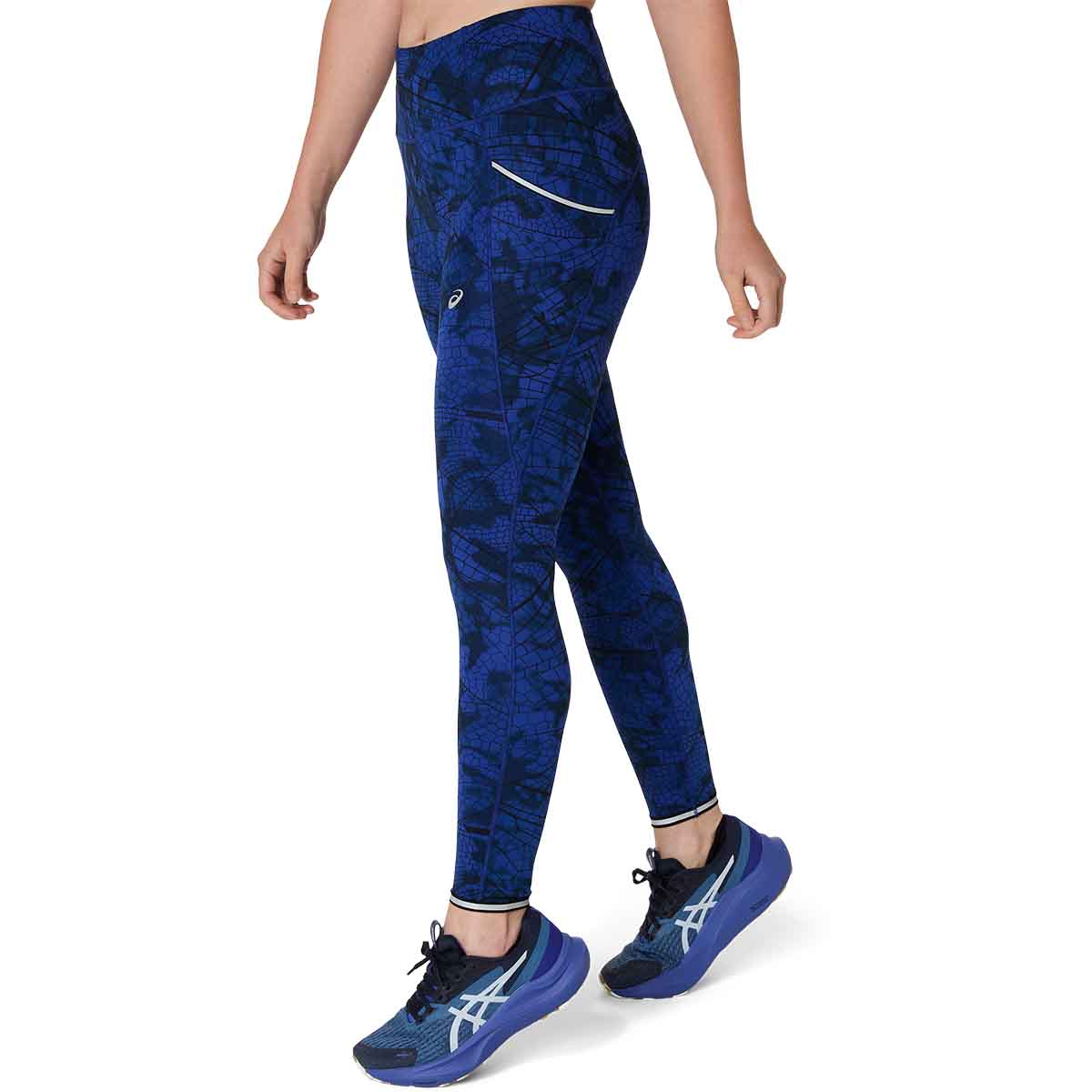 Asics Road Lite Show Tight Woman Performance Black Dark Cobalt טייץ נשים לריצה אסיקס