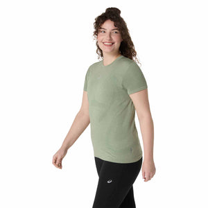 Asics Road Seamless Ss Top Woman Lichen Rock Monument Blue חולצת ריצה אסיקס לנשים