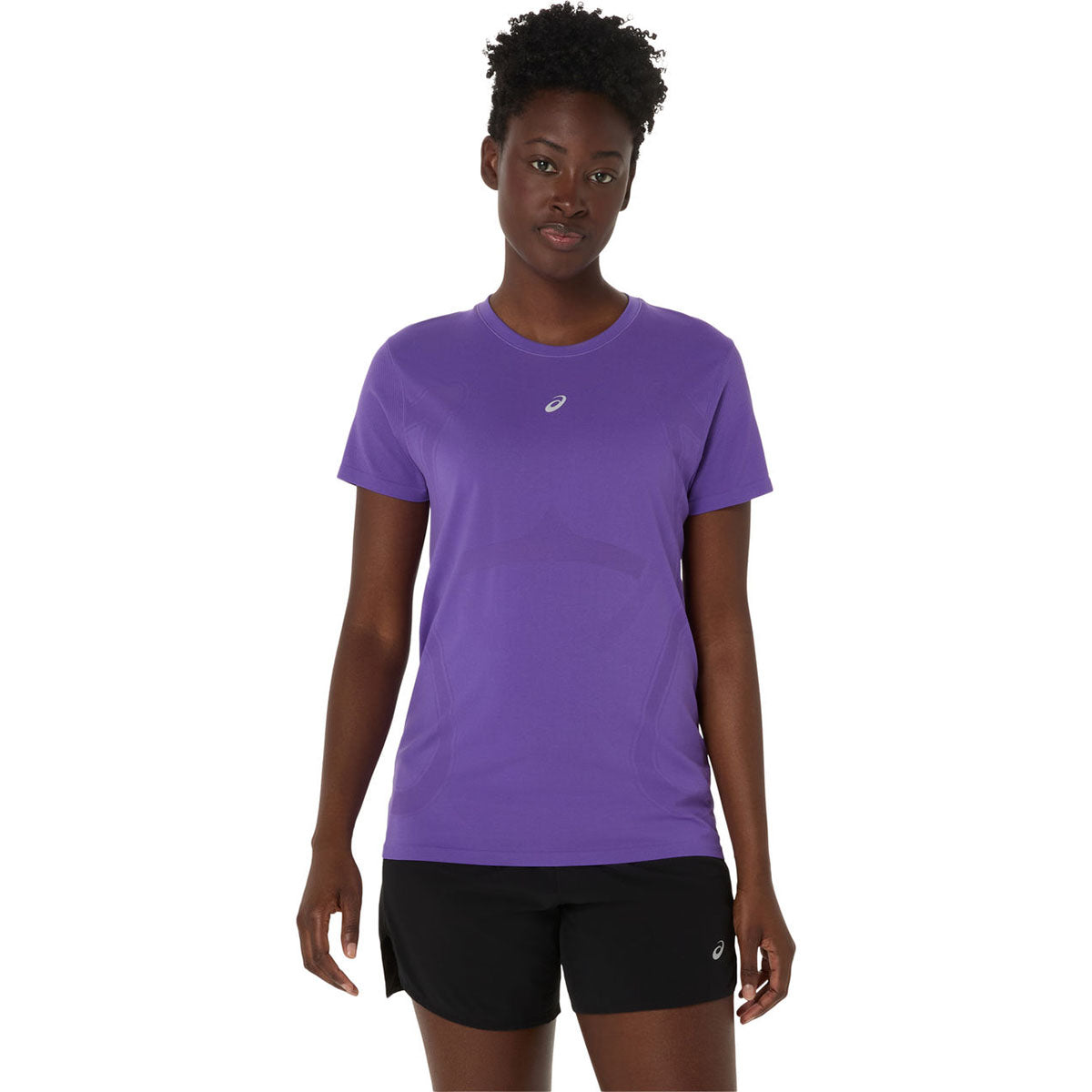 Asics Road Seamless Ss Top Woman Edo Purple חולצת ריצה לנשים