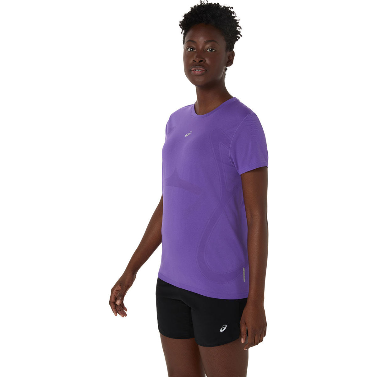 Asics Road Seamless Ss Top Woman Edo Purple חולצת ריצה לנשים