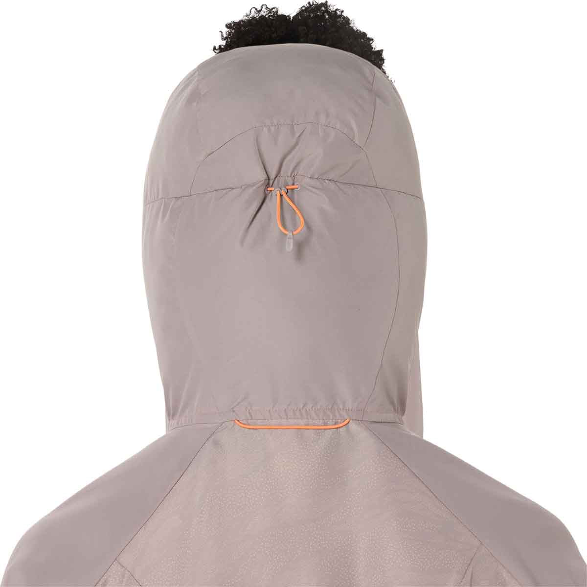 Asics Fujitrail Packable Windbreaker Woman Rainstorm Grey מעיל ריצה מתקפל לנשים