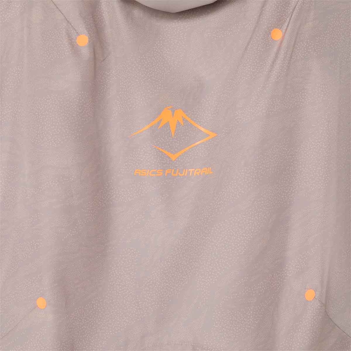 Asics Fujitrail Packable Windbreaker Woman Rainstorm Grey מעיל ריצה מתקפל לנשים