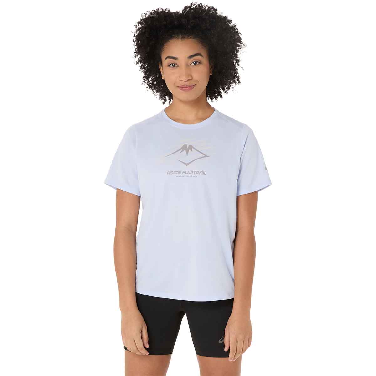 Asics Fujitrail Logo Ss Top Woman Blue Fade חולצת ריצה קצרה לנשים