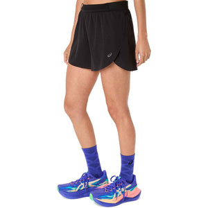 Asics Metarun Split Shorts Women Black מכנסי ריצה לנשים
