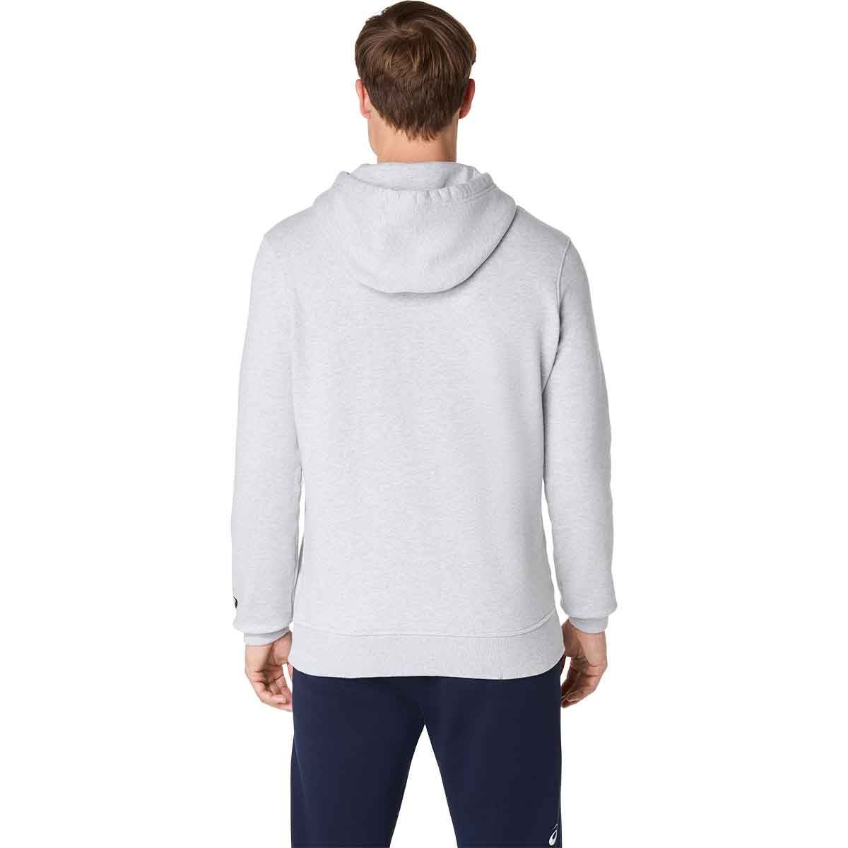 Asics Logo Oth Hoodie Man Light Grey Heather Graphite קפוצ'ון אסיקס לגברים אפור