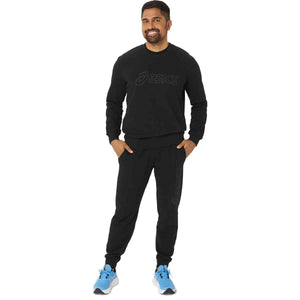 Asics Sweatshirt Performance Black Graphite Grey קפוצ'ון לגברים אסיקס