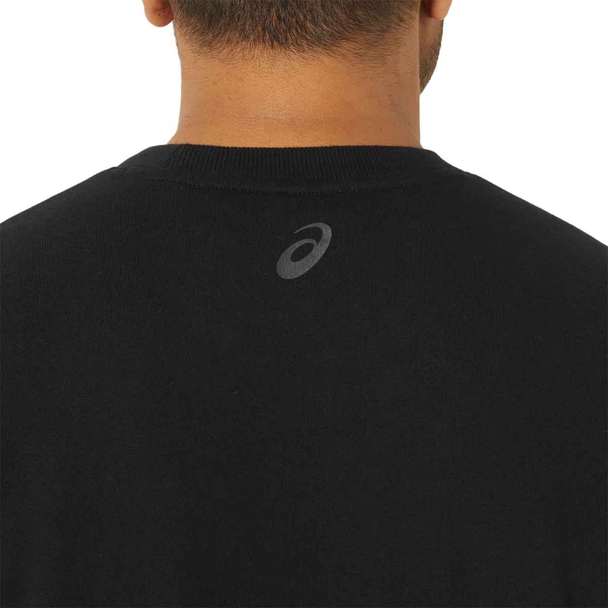 Asics Sweatshirt Performance Black Graphite Grey קפוצ'ון לגברים אסיקס