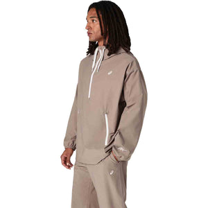 Asics Heritage Double Weave Relaxed Anorak Unisex Taupe Grey ג'קט אסיקס יוניסקס