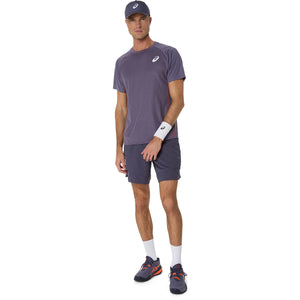 Asics Match Actibreeze Ss Top Men Greyish Purple חולצת טניס לגברים