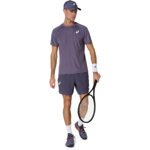 Asics Match Actibreeze Ss Top Men Greyish Purple חולצת טניס לגברים