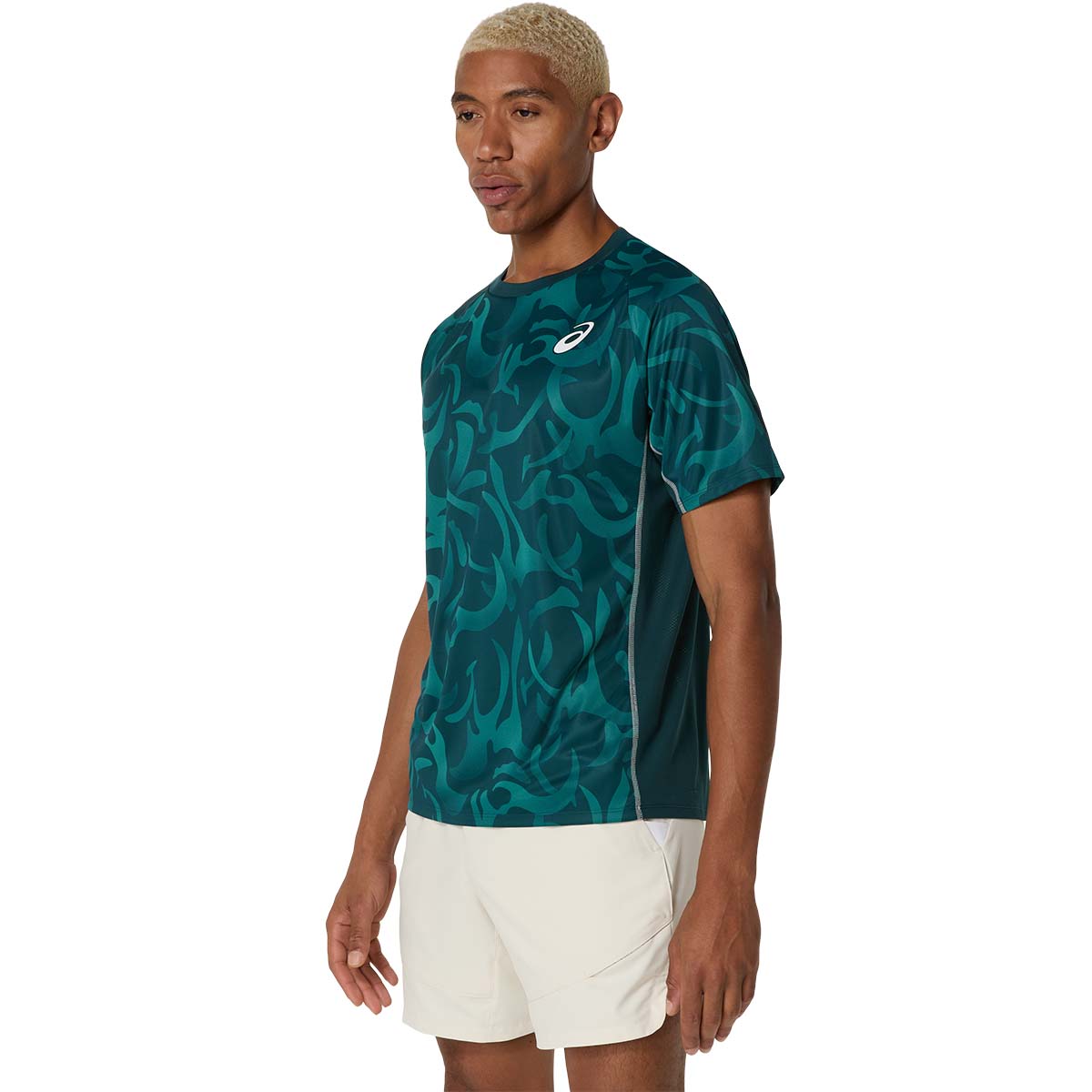 Asics Game Ss Top Men Saxon Green חולצת טניס לגברים אסיקס