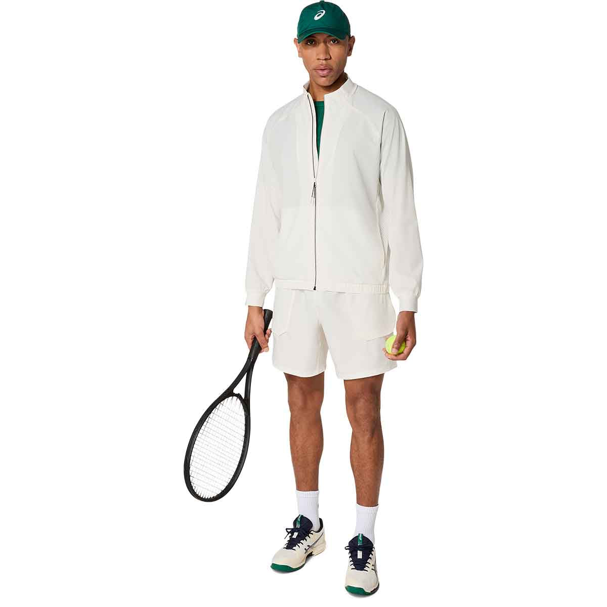 Asics Men Match Jacket Man Cream ג'קט טניס לגברים