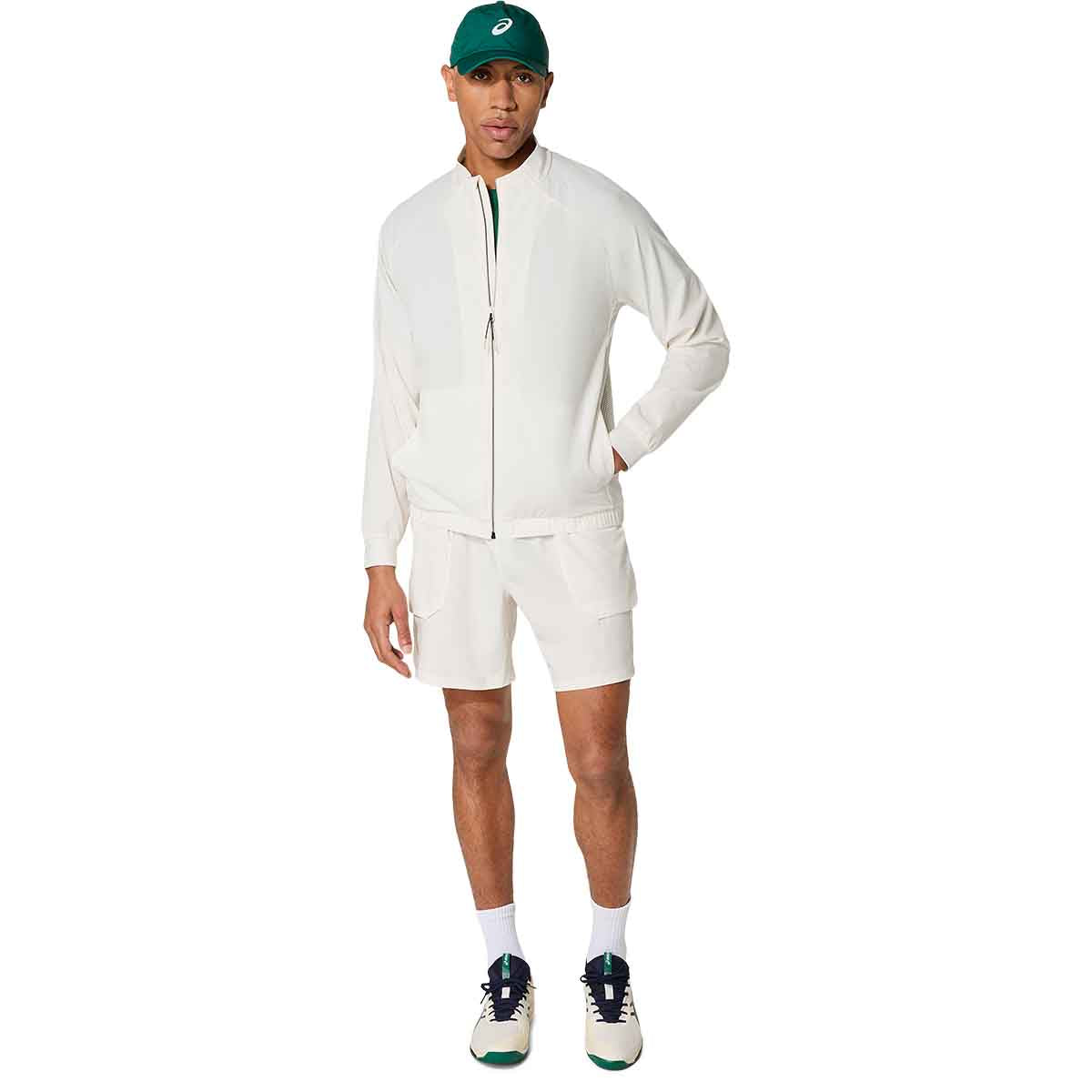 Asics Men Match Jacket Man Cream ג'קט טניס לגברים