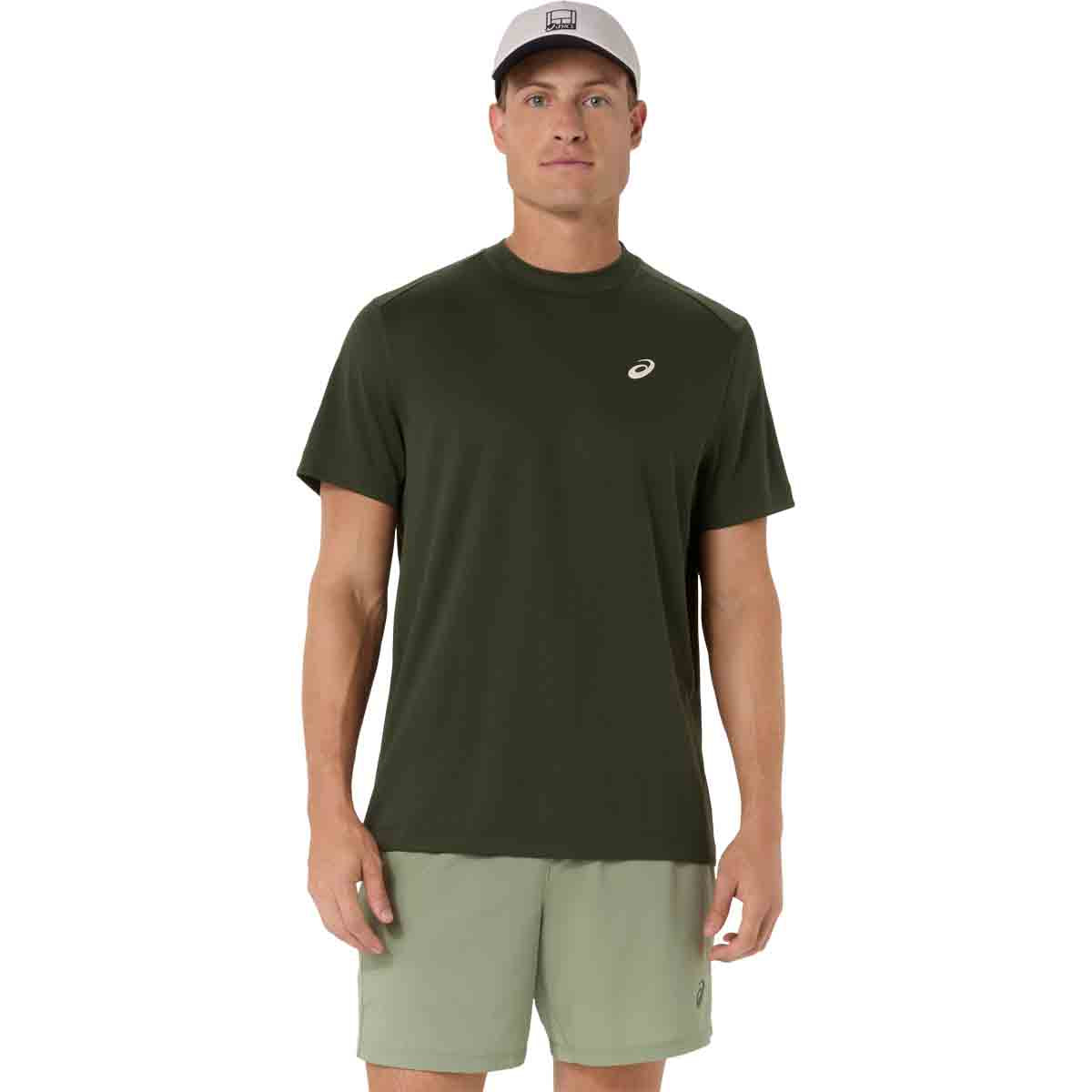 Asics Court SS Top Men Vintage Khaki חולצת אסיקס לגברים