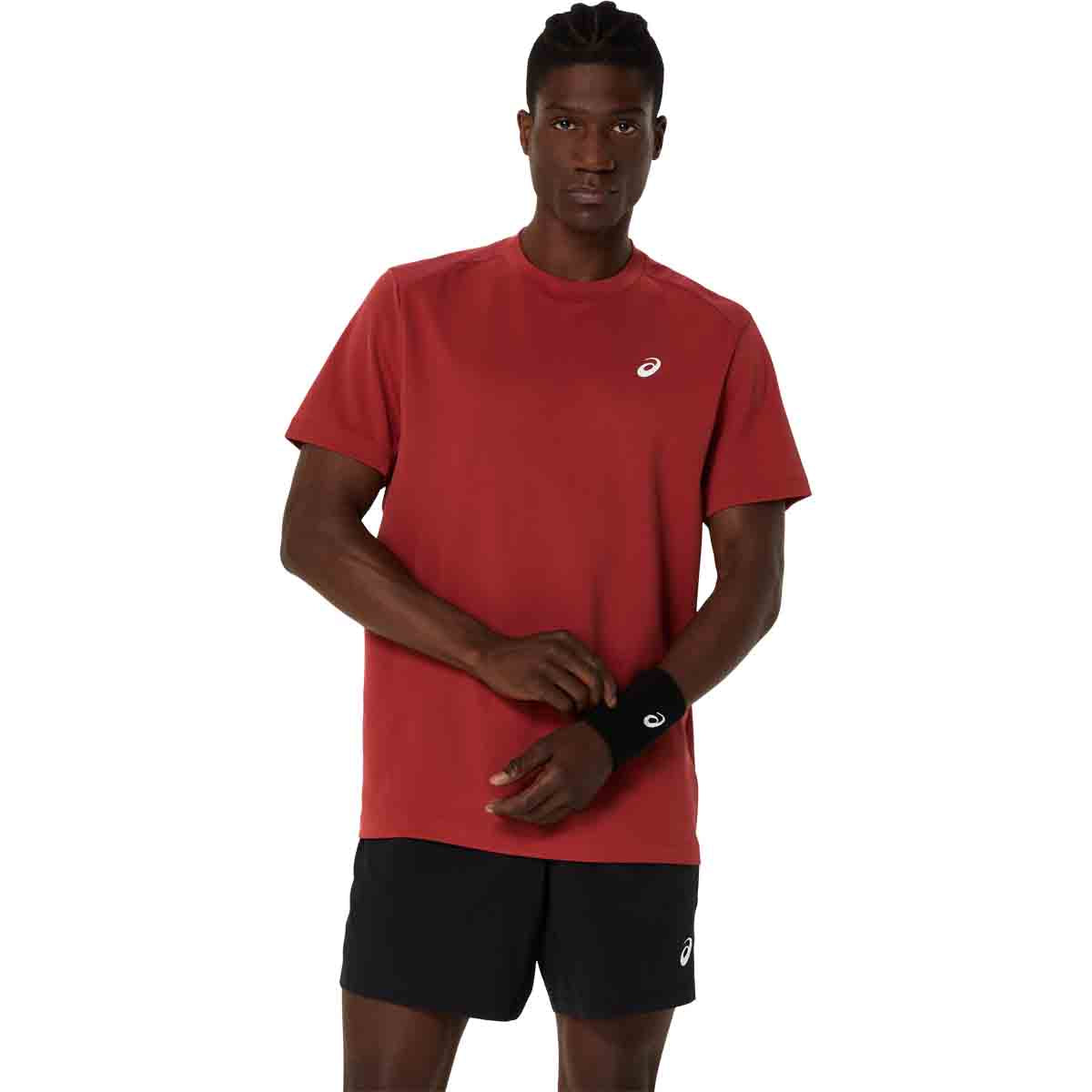 Asics Court SS Top Men Burnt Red חולצת טניס לגברים