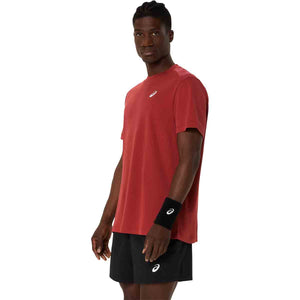 Asics Court SS Top Men Burnt Red חולצת טניס לגברים